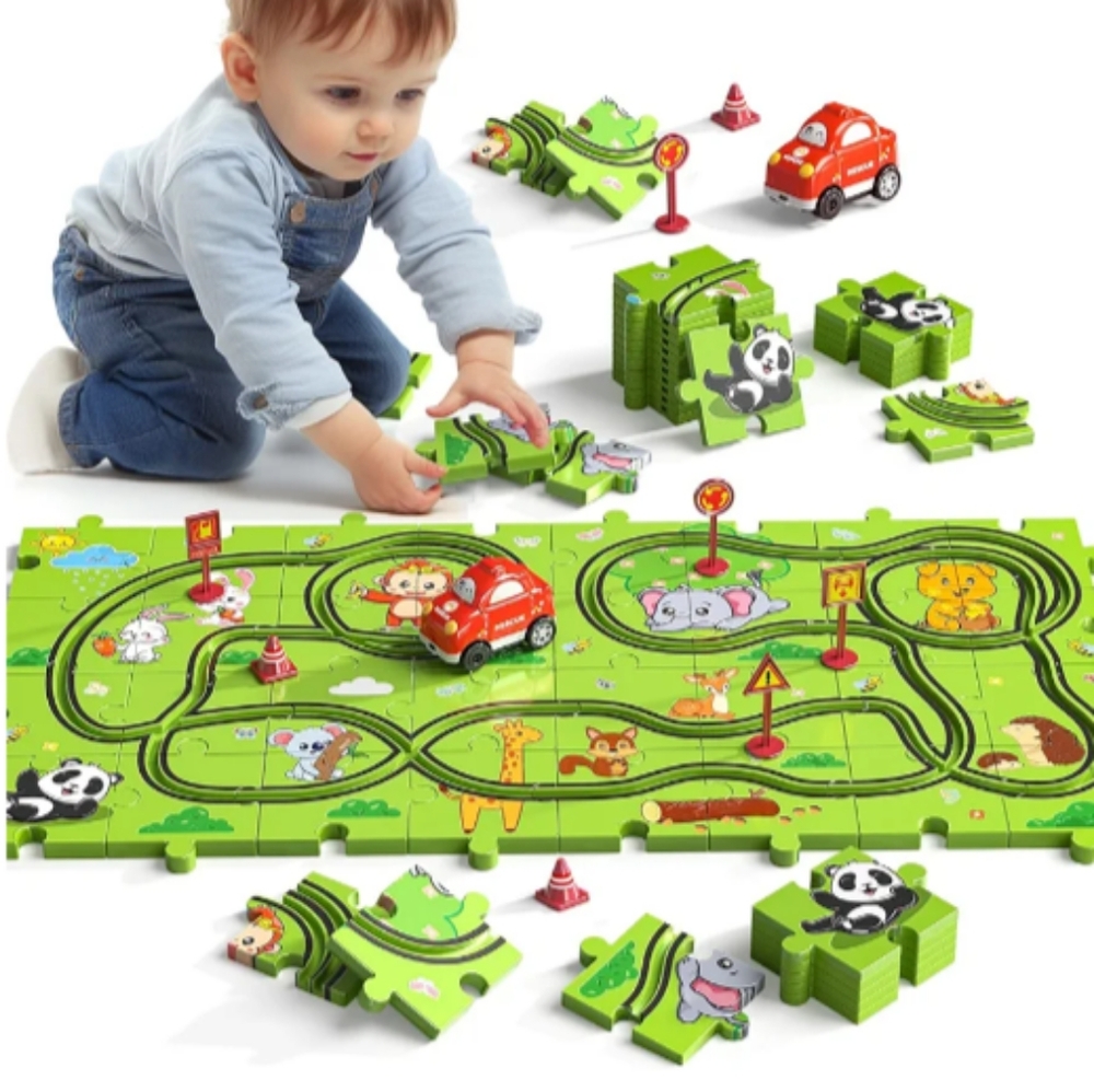 Child Puzzle Race Car Track 32 piece
